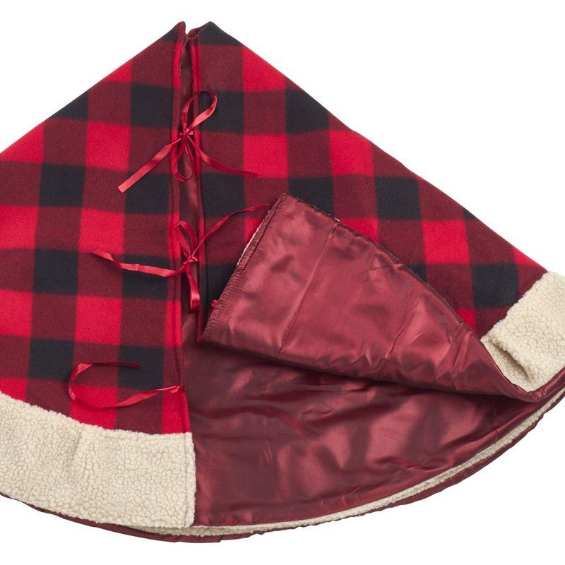 Saro Lifestyle Buffalo Plaid Christmas Tree Skirt