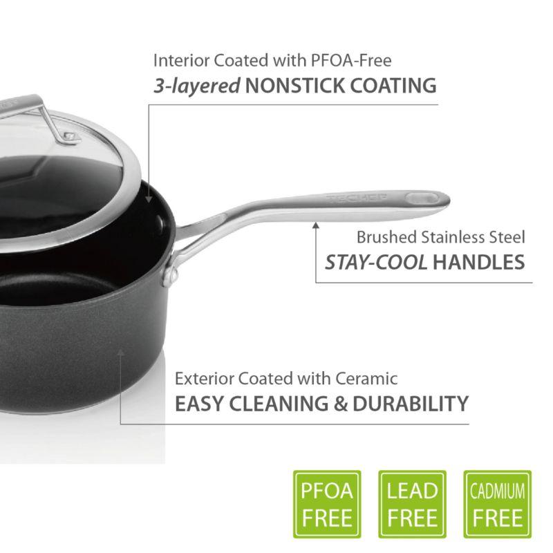 TECHEF Onyx - 2qt Nonstick Saucepan with Cover