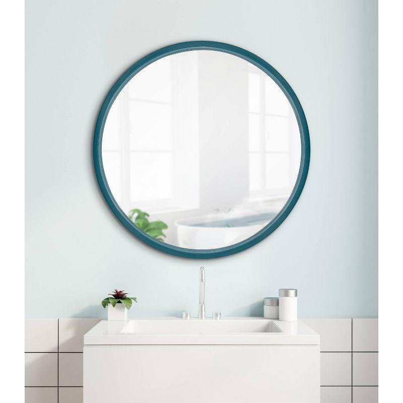 Travis Round Wood Accent Wall Mirror - Kate and Laurel All Things Decor