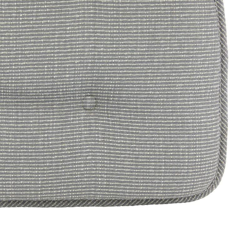 Gripper 2pc 15"x 16" Non Slip Saturn Tufted Chair Cushions Gray: Basket Weave, Polyester & Cotton, Indoor, Solid Pattern