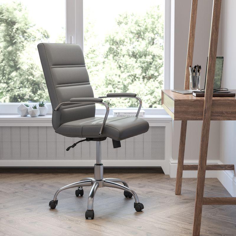 Flash Furniture Mid-Back Executive Swivel Office Chair with Metal Frame and Arms