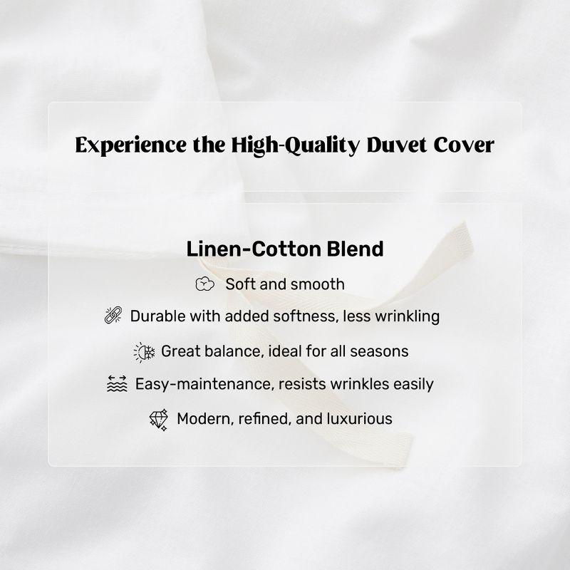 Peace Nest Linen and Cotton Duvet Cover with Pillowcase