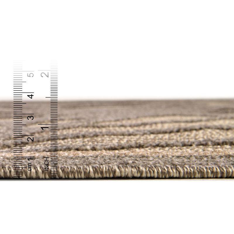 Unique Loom 7' 1 x 10' 0 Gray Outdoor Botanical Augusta Area Rug