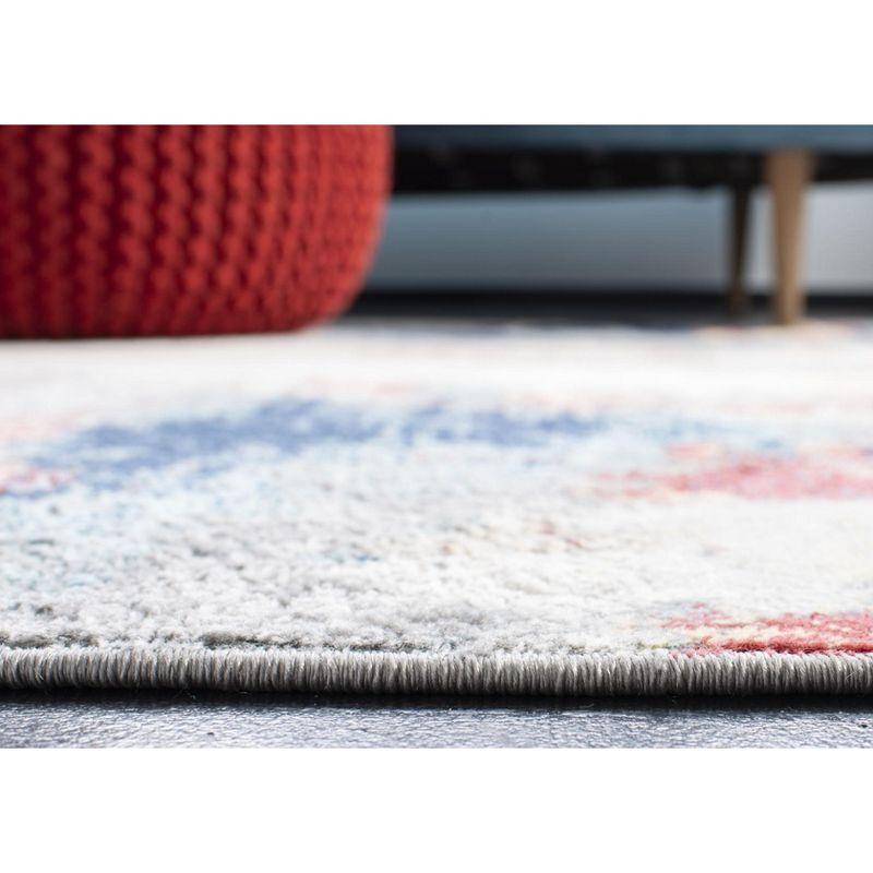 Jasper JSP101 Power Loomed Area Rug - Grey/Red - 8'x10' - Safavieh