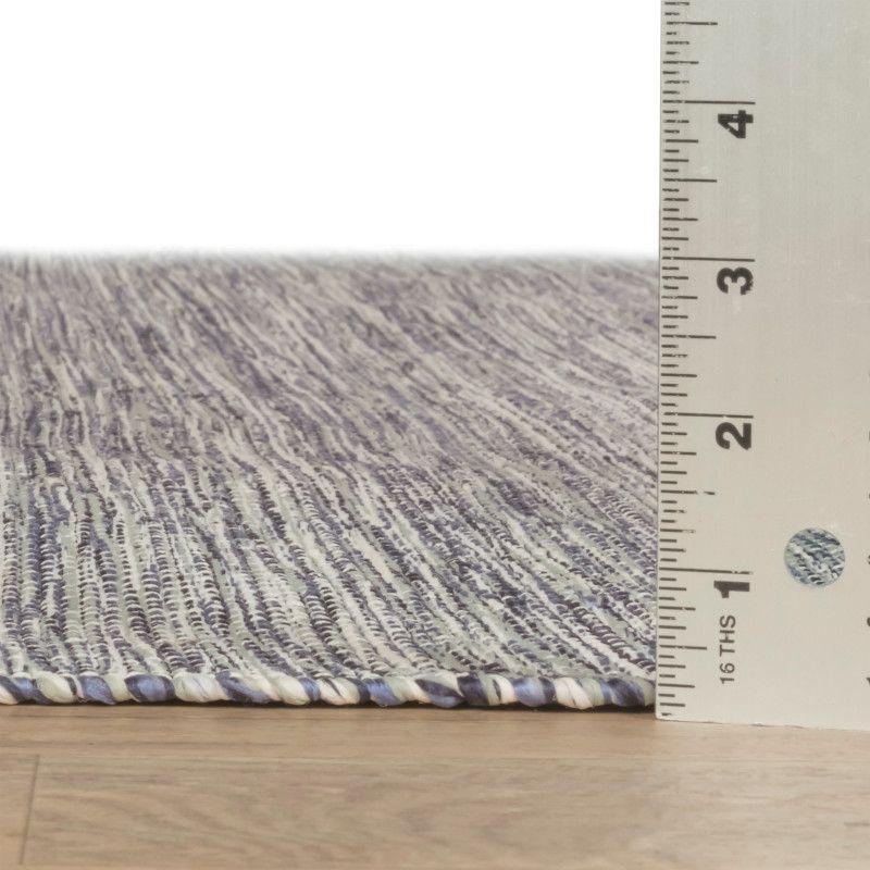 Solid Blue Handwoven Handwoven Indoor/Outdoor Rug