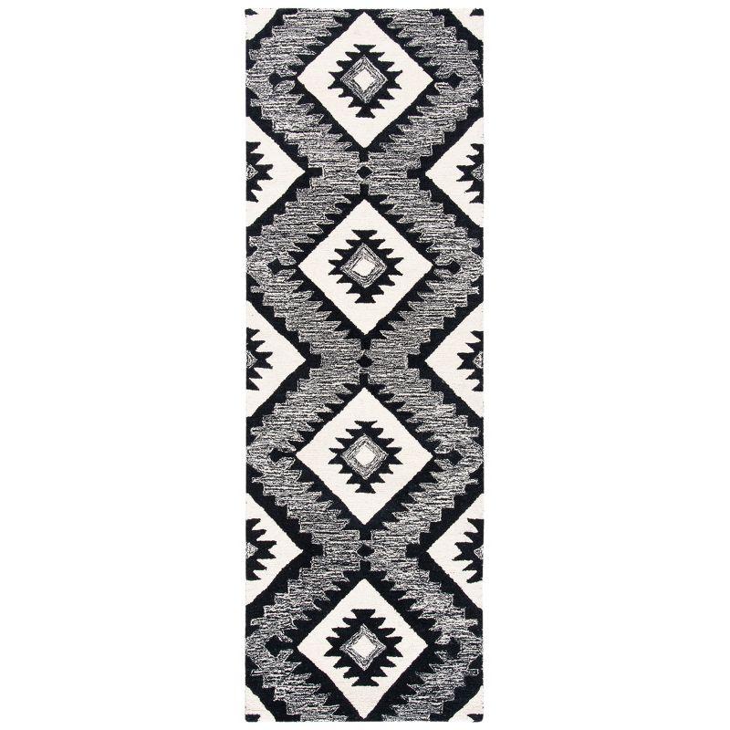 Aspen Black and Gray Wool Hand-Tufted Runner Rug