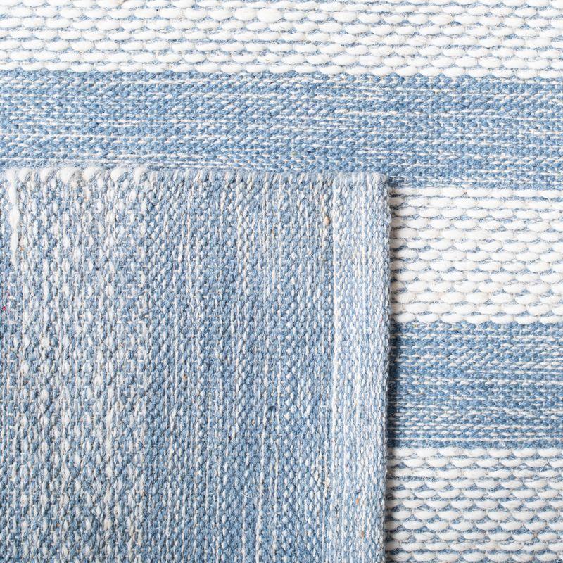 Striped Kilim STK504 Hand Woven Runner Rug - Ivory/Blue - 2'3"x9' - Safavieh.