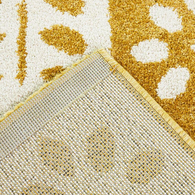 Balta Rugs 7' 10" x 10' Kids' Karol Modern Floral Gold: Kids Bedroom Area Rug, Fade & Stain-Resistant, OEKO-TEX Certified