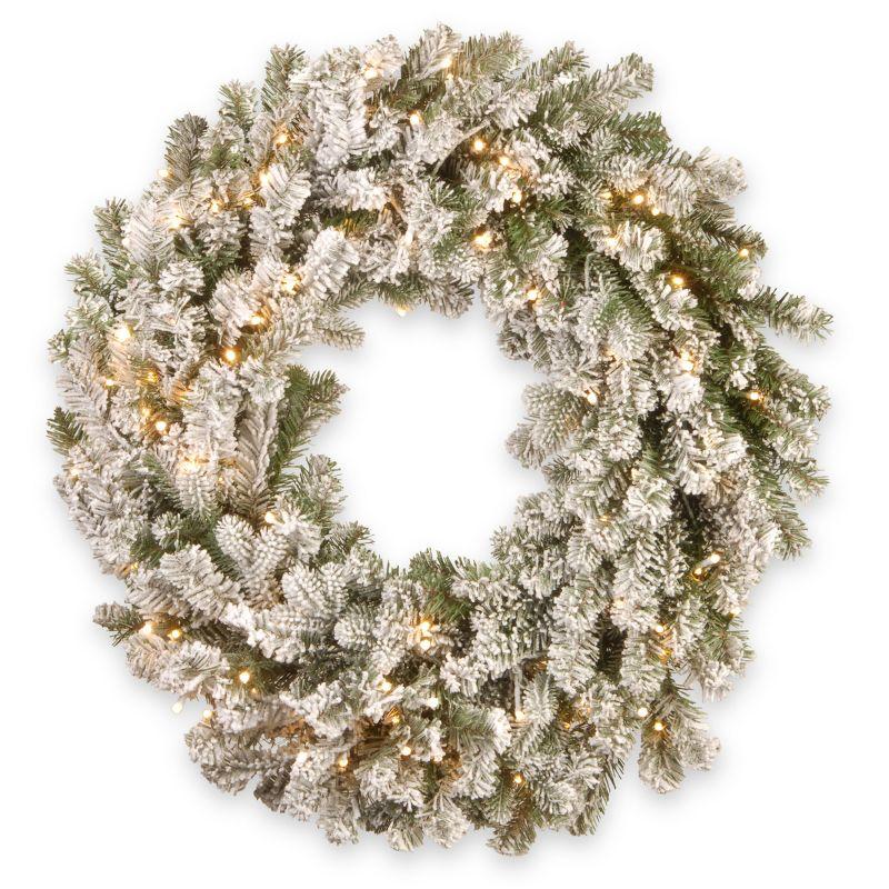 30" Sheffield Spruce Artificial Winter Wreath with LED Twinkly Lights