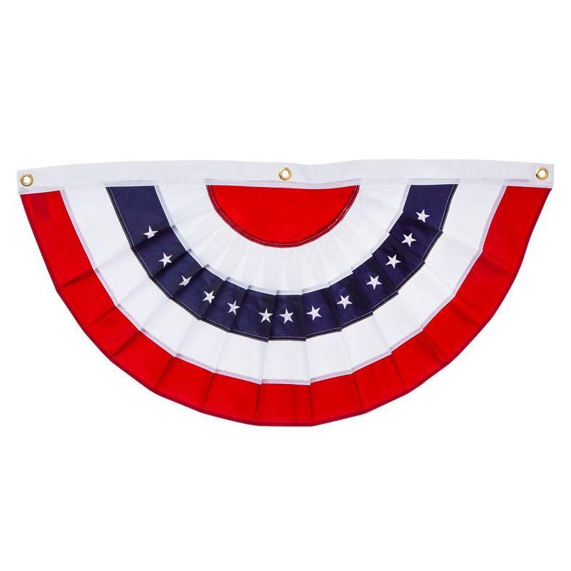 Double Sided 12'' H x 18'' W Polyester Independence Day Bunting