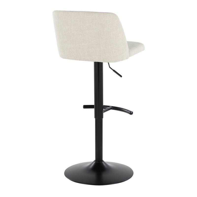 Swivel Upholstered Adjustable Height Counter Stool with Metal Frame