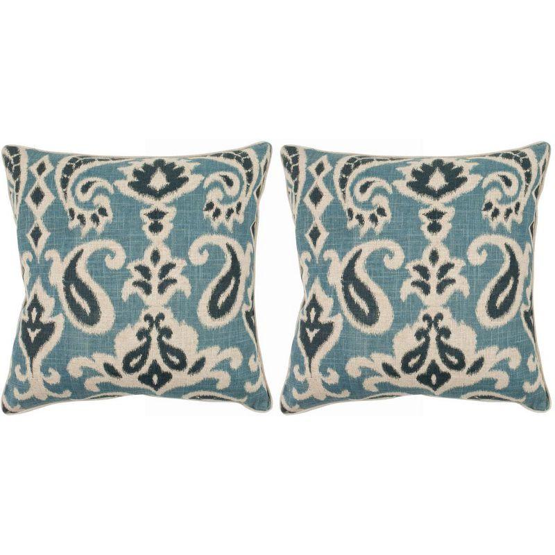 Brian Paisley Feather Linen Reversible Throw Pillow (Set of 2)