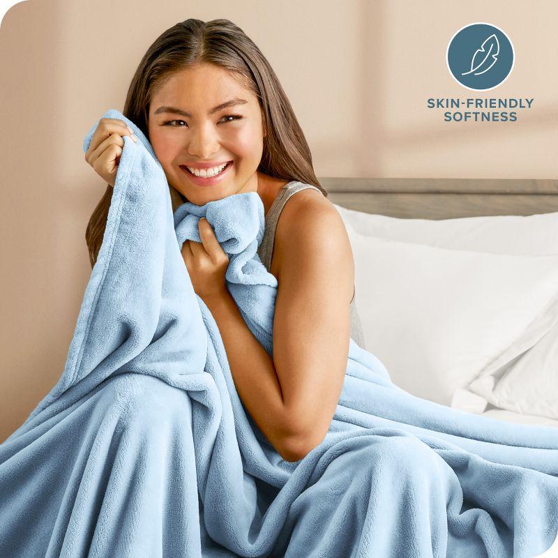 Microplush Fleece Bed Blanket by Bare Home