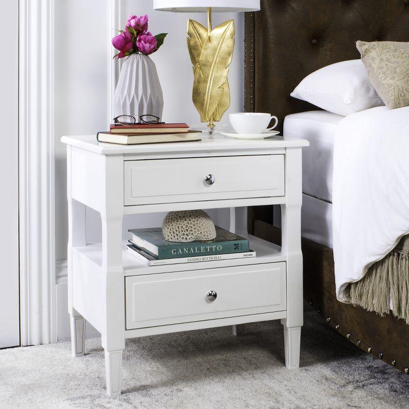 Jenson Night Stand - FOX6277A - White - Safavieh Couture
