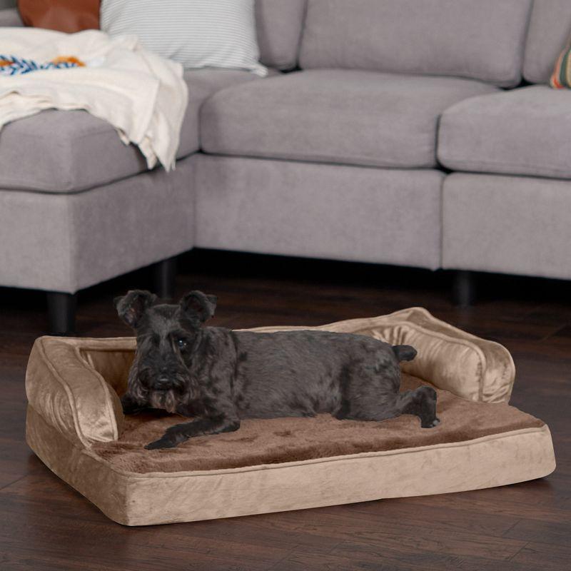 Plush & Velvet Comfy Couch Sofa-Style Pet Bed