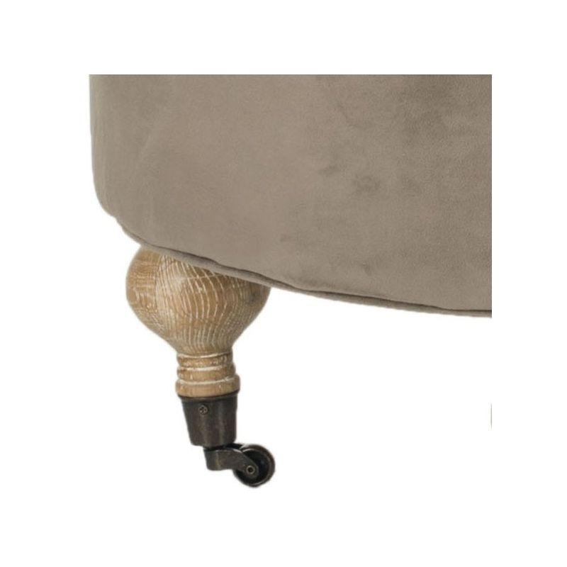 Clara Round Ottoman - MCR4601 - Mushroom - Safavieh