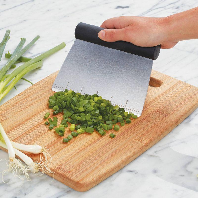 KitchenAid All Purpose Scraper: Black, Dishwasher-Safe, Rubberized Handles, Food & Pastry Scraper, Stainless Steel