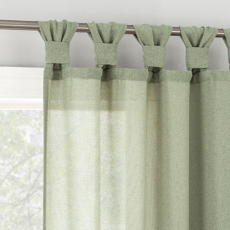 No. 918 Light Filtering Semi-Sheer Hathaway Twist Tab Top Curtain Panel