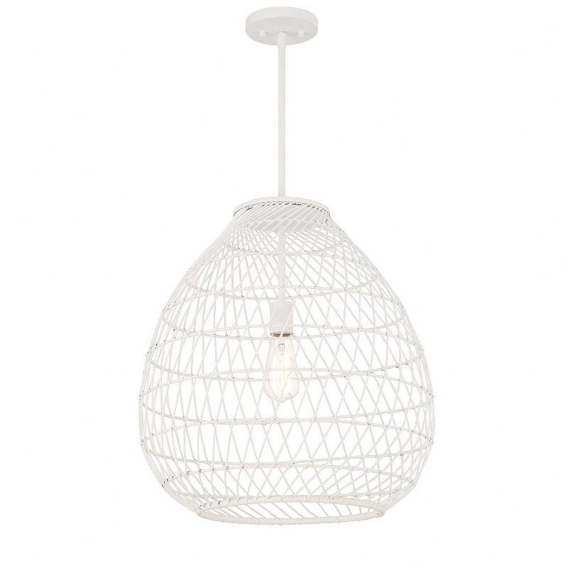 Maya 1-Light Pendant in Bisque White