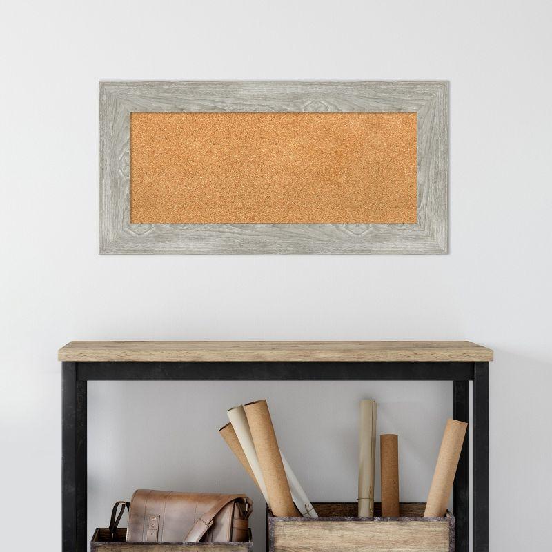 Amanti Art Dove Greywash Framed Corkboard, Natural Cork