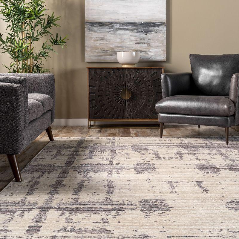 Nuloom Ariana Pet Friendly Machine Washable Abstract Area Rug, 5' x 8', Grey