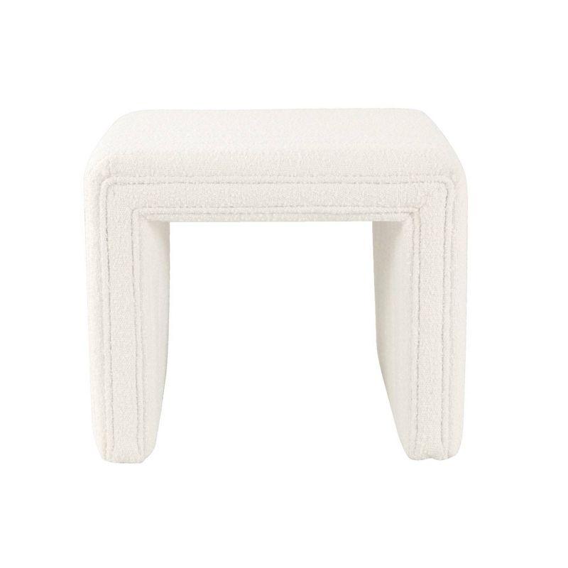 Hokku Designs Modern Channel Tufted Ottoman for Living Room & Bedroom