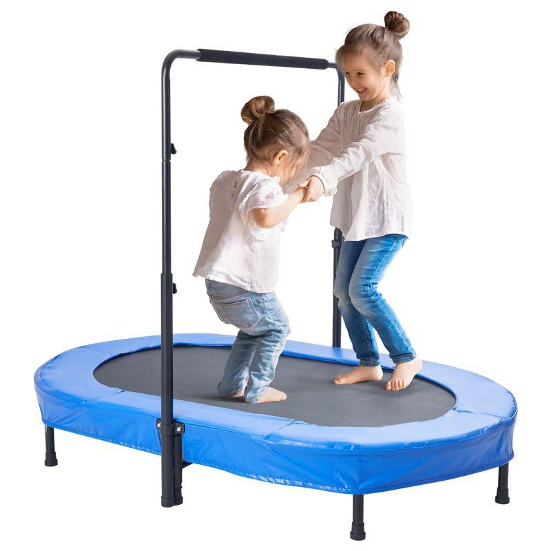 VEVOR 56" Trampoline for Kids Foldable Mini Toddler Trampoline Indoor Outdoor