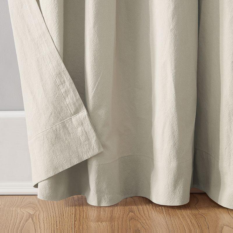 Archaeo Light Filtering Washed Cotton Twist Tab Curtain Panel