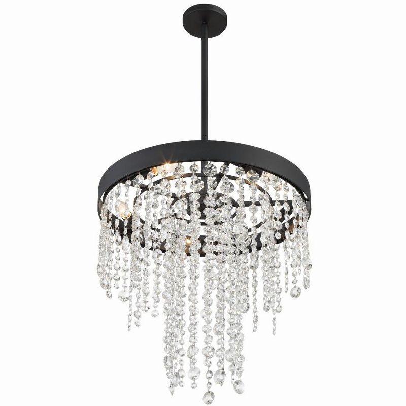 Crystorama Lighting Winham 5 - Light Chandelier in  Black Forged