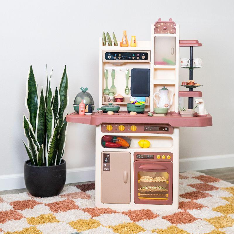 SunnyDaze Decor Mini Meals Kitchen Playset with Light, Sounds and Cooking Effects