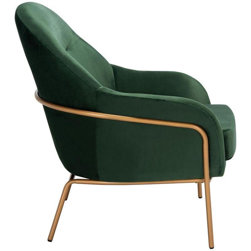 Eleazer Velvet Accent Chair  - Safavieh