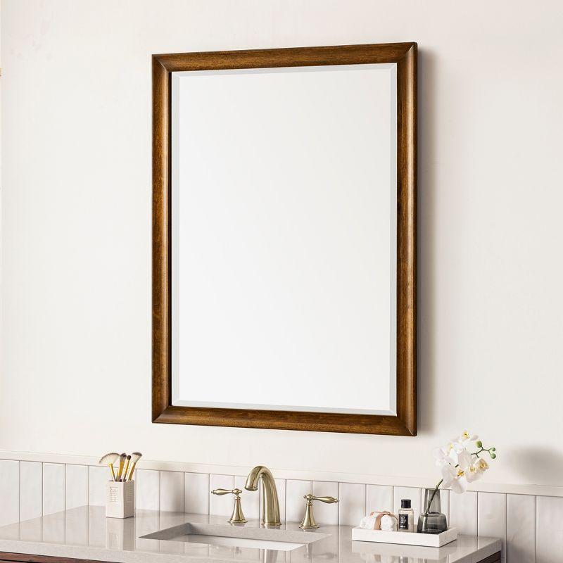 Glenbrooke Solid Wood Flat Wall Mirror