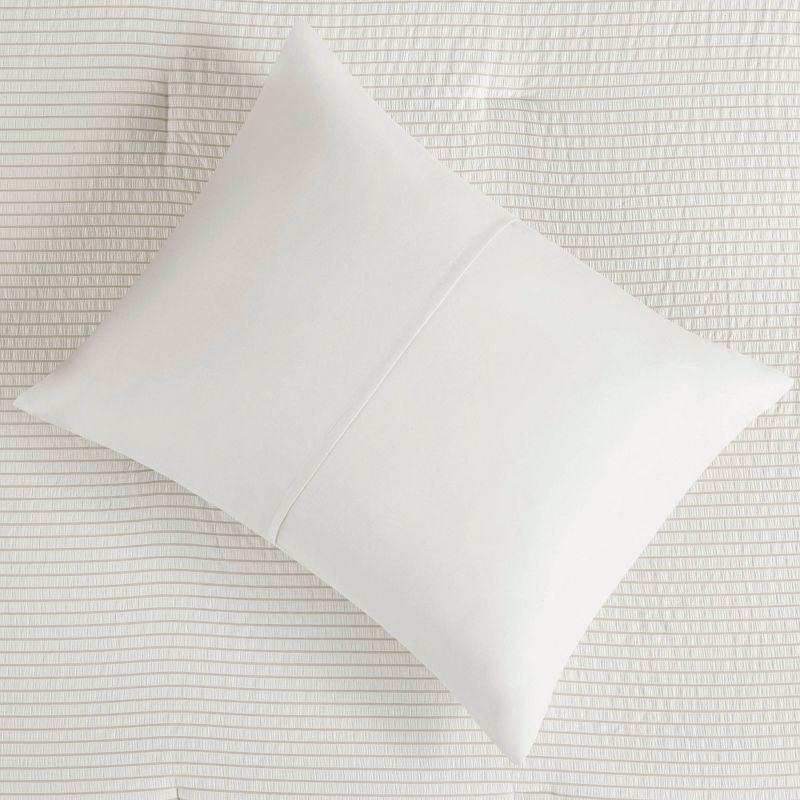 Beautyrest Apollo 3 Piece Striped Seersucker Oversized Comforter Set