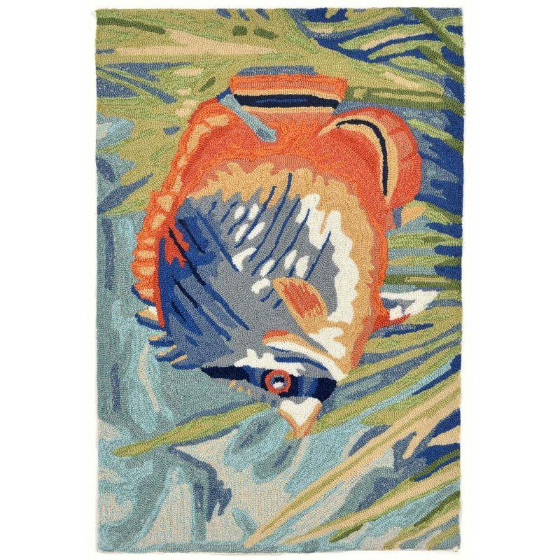 Liora Manne Ravella Tropical Fish Indoor/Outdoor Rug Ocean 2' x 3'
