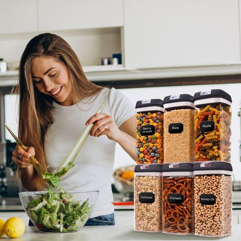 Cheer Collection Food Storage - Set of 6 Containers and 6 Lids (Set of 6)