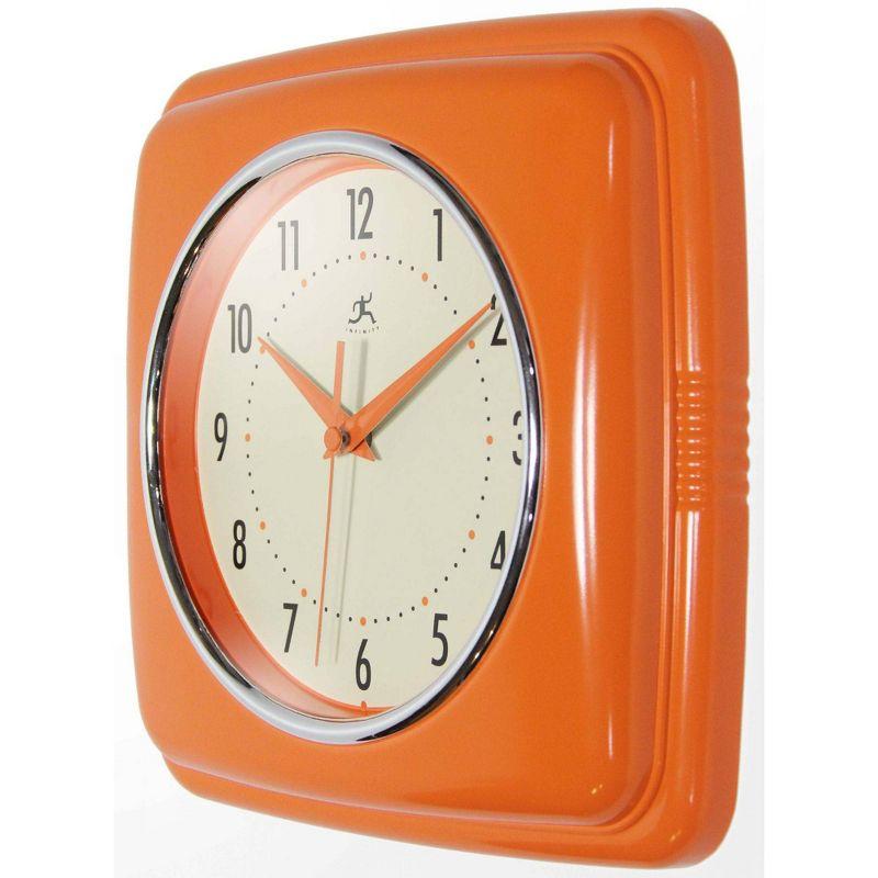 9" Square Retro Wall Clock - Infinity Instruments