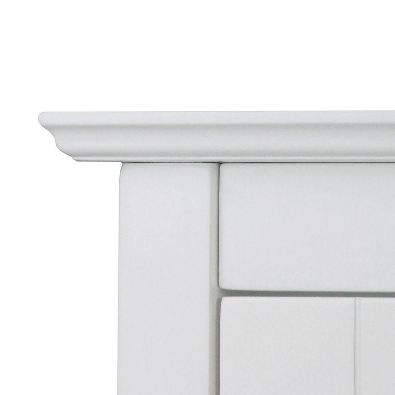 Connor Floor Cabinet White - Elegant Home Fashions: Wood Composite, 3 Shelves, 2 Doors, Anti-Tip Hardware