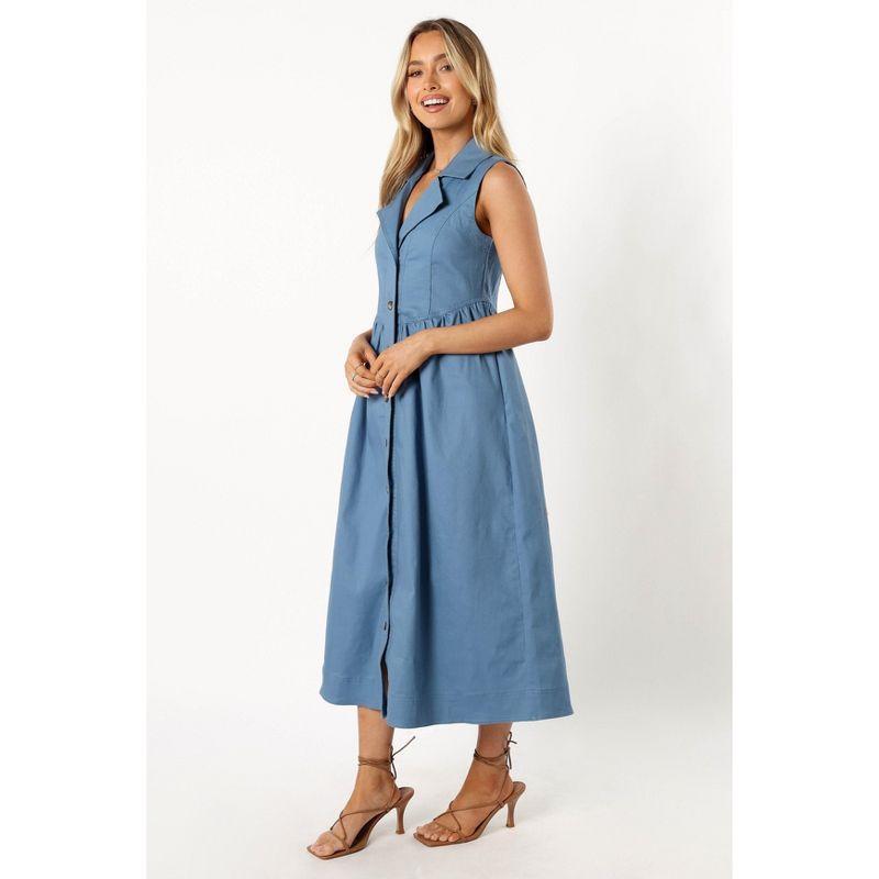 Petal and Pup Womens Sonja Midi Dress - Steel Blue XS