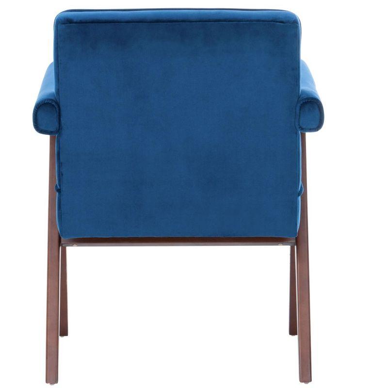 Suri Mid Century Arm Chair - ACH4508 - Navy/Walnut - Safavieh