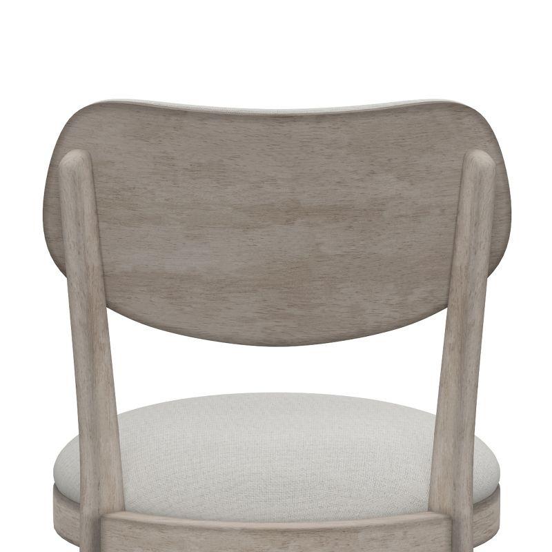 Sloan Barstool Gray - Hillsdale Furniture: Swivel, Upholstered, Aged Wood Finish, 43.5" Height