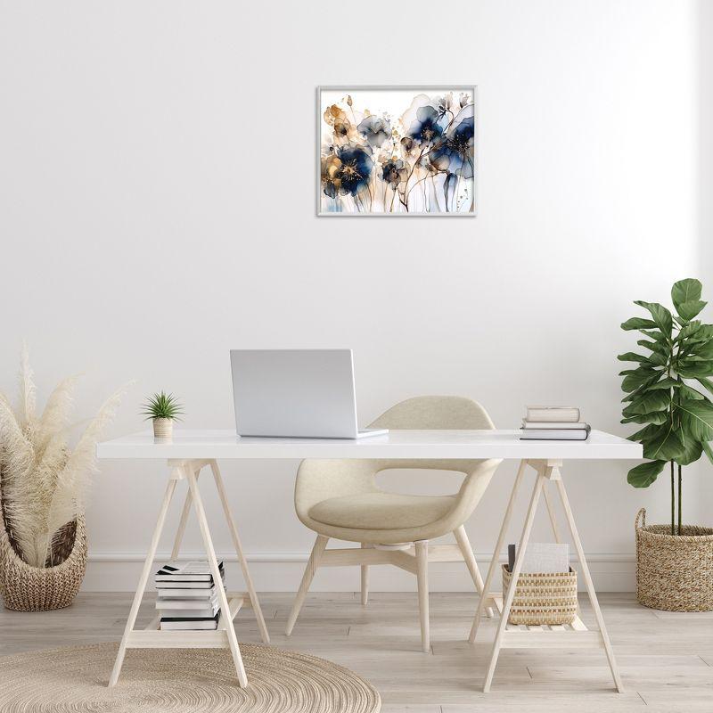 " Navy And Gold Abstraction " by LSR Design Studio