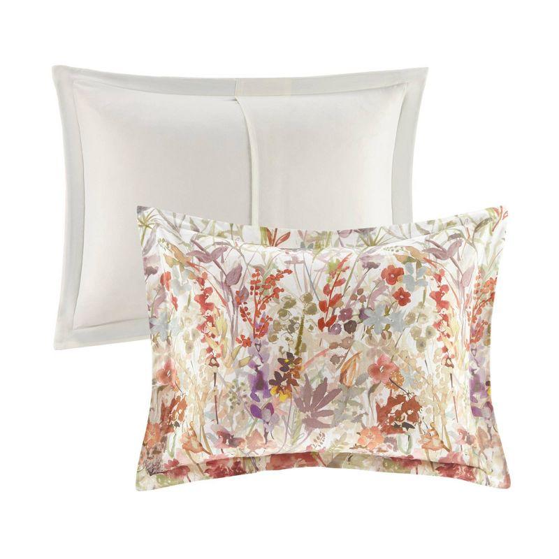 Mariana Cotton Watercolor Floral Duvet Cover Set