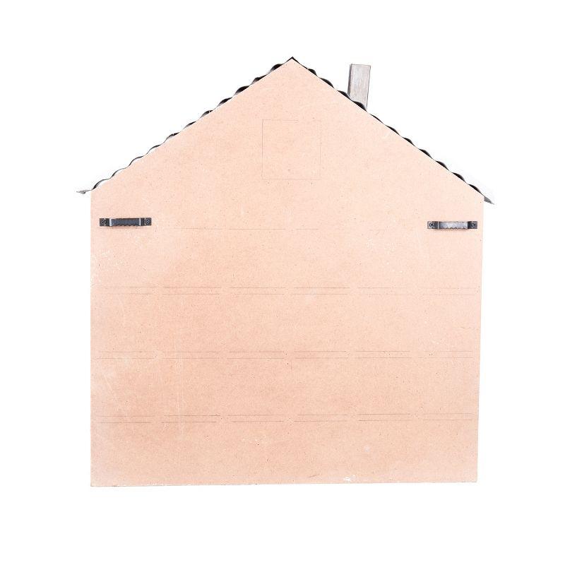 Transpac Wood 17.25 in. Multicolor Christmas Countdown House
