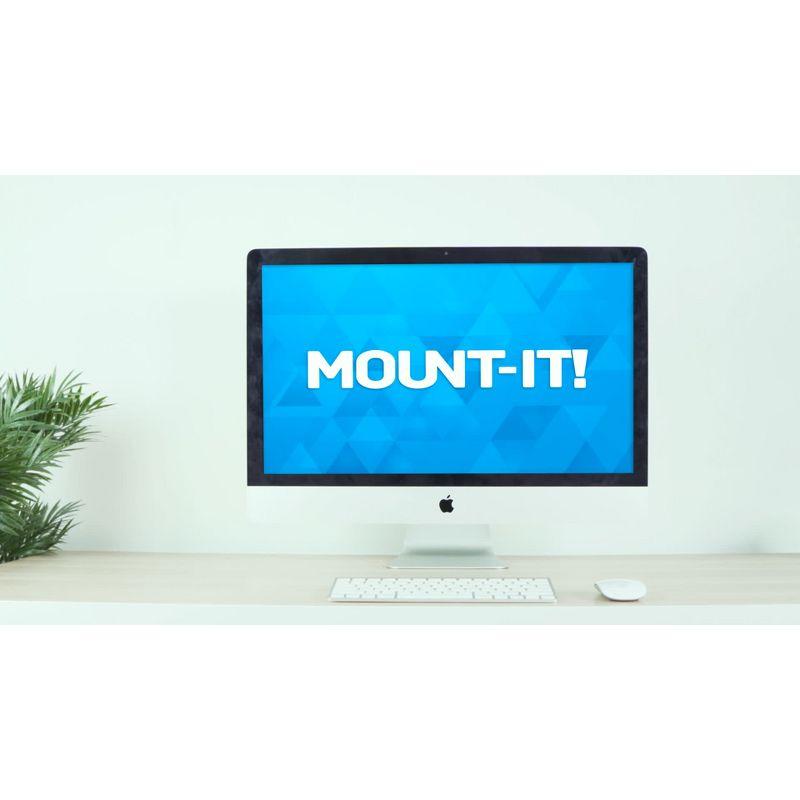 Mount-It! Two Tier Desk Organizer Riser, Monitor Stand with Keyboard Storage Shelf and 2 Shelves