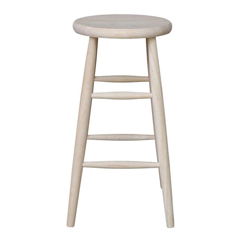 Eco-Friendly Parawood 31" Backless White Barstool