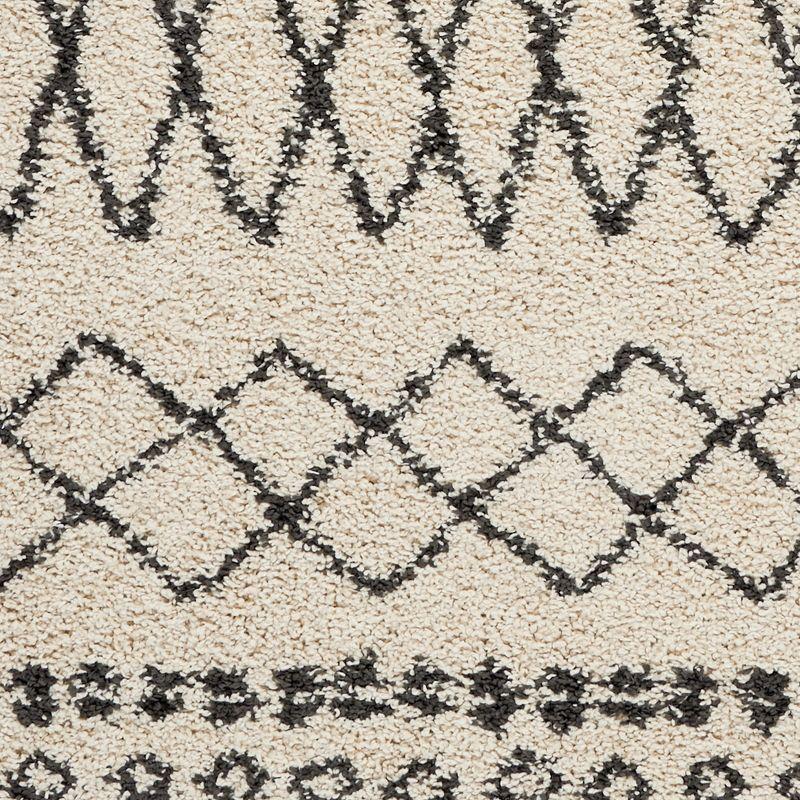 Nourison Marrakesh Shag MRK02 Cream Area Rug 5'3" x 7'11"