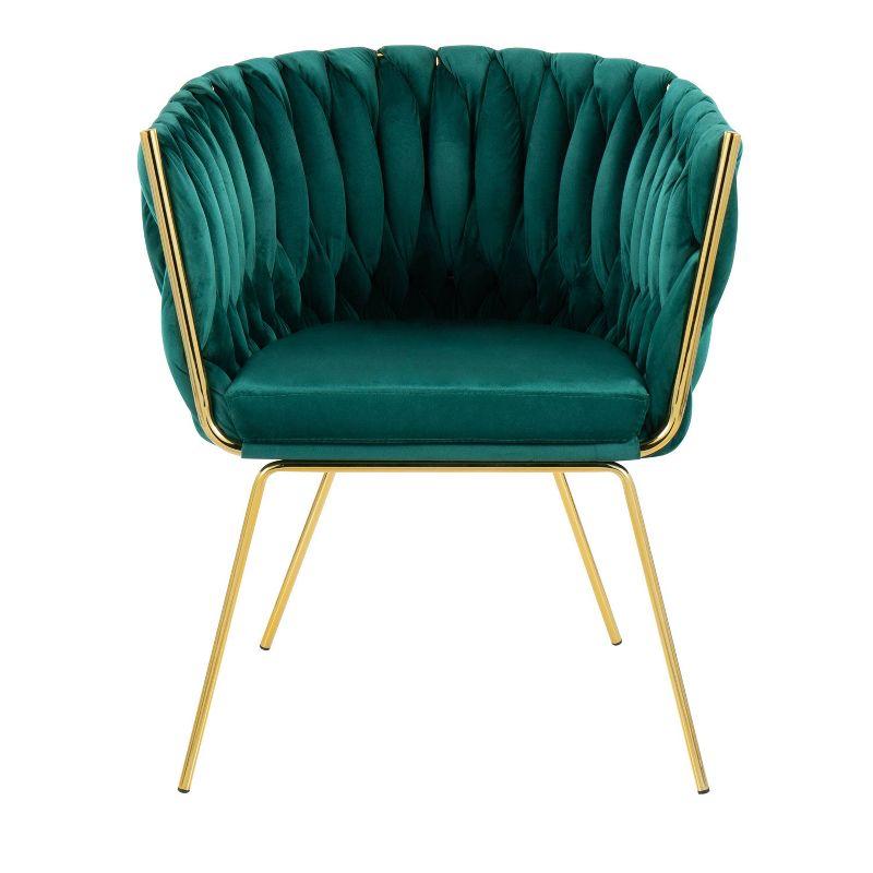 Braided Renee Velvet/Metal Accent Chair - LumiSource