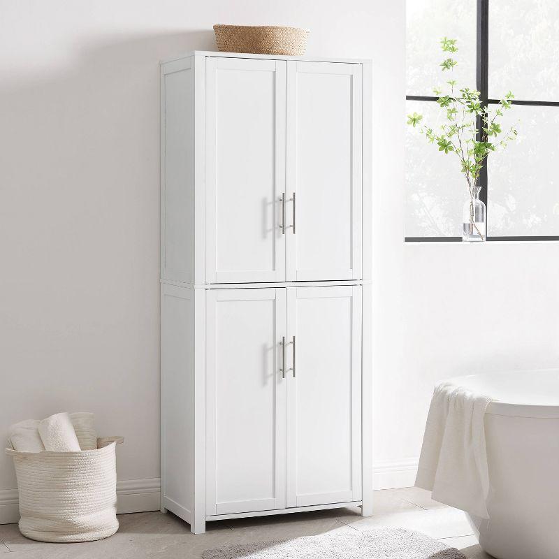 Savannah White Tall Kitchen Pantry with Adjustable Shelving