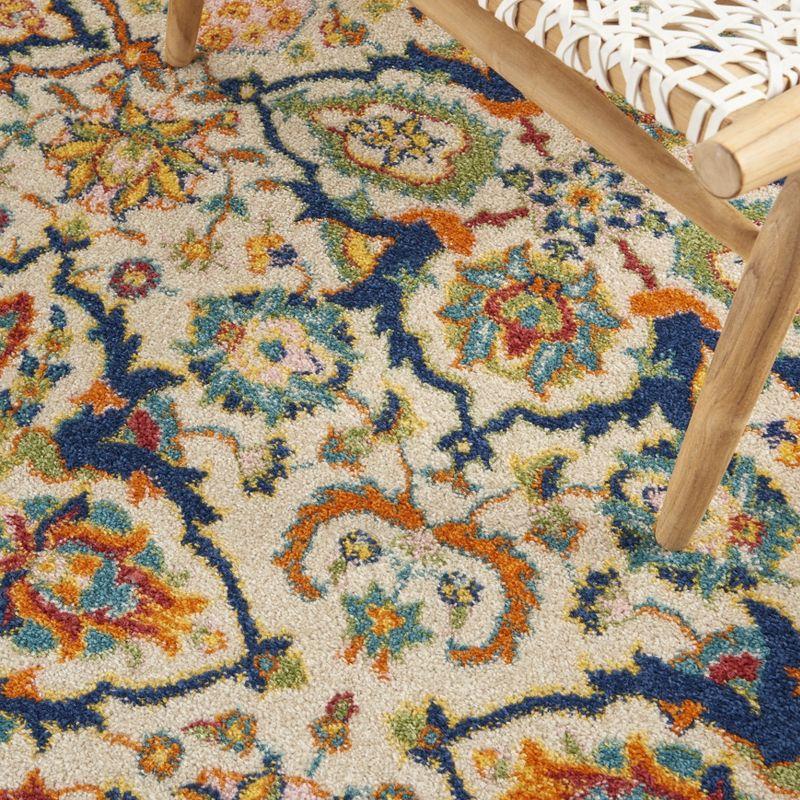 Nourison Allur Boho Indoor Area Rug Ivory Multicolor 5'3" x 7'3"