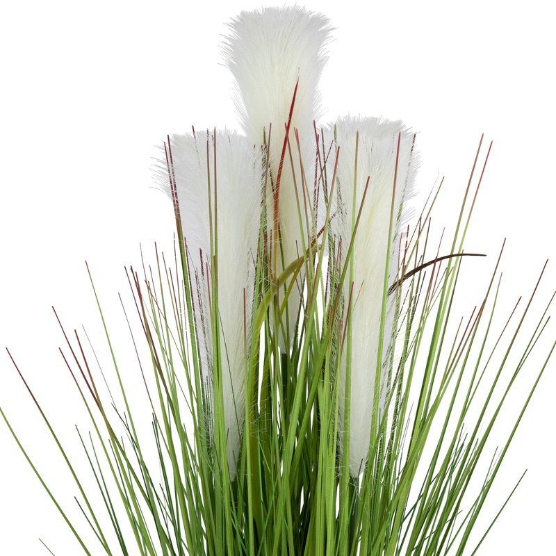 Northlight 27" Artificial Onion and Pampas Grass in Black Pot